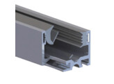 Profil P25E pour la fixation de verre 16 76-21 52 mm  5800 mm effet inox