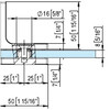 Douchewand montageklem glas/muur 90  RAL 9005 mat zwart