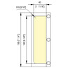 Tegenslotkast Magnetica voor slot 622E10 DIN links mat verguld