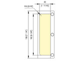 Tegenslotkast Magnetica voor slot 622E10 DIN links mat verguld