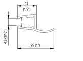 Afdichtprofiel 8PT8-30 glasdikte 6-8 mm lengte 2500 mm