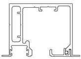 Fluido  70/110/150 profil a encastrer dans le plafond 3000 mm. Noir anodise.