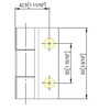 Charniere Collio 8680 verre/mur chrome mat