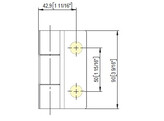 Charniere Collio 8680 verre/mur chrome mat