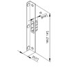 Slotontvanger met aanslag voor slot Magnetica 622E10 - RAL 9016 mat wit