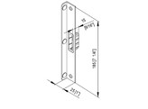 Slotontvanger met aanslag voor slot Magnetica 622E10 - RAL 9016 mat wit