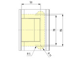 Binnendeurscharnier Biloba 8011 SOL muur/glas - RAL 9005 mat zwart