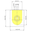 Verrou avec cles de meme combinaison avec gache 0180 dore mat