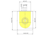 Verrou avec cles de meme combinaison avec gache 0180 dore mat