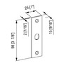 Slotontvanger voor slotkast 6630-6040 - RAL 9005 mat zwart