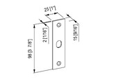 Slotontvanger voor slotkast 6630-6040 - RAL 9005 mat zwart