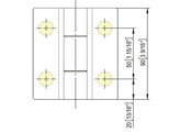 Binnendeurscharnier Collio Free 8683 glas/glas 180  RAL 9005 mat zwart