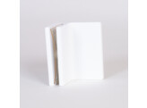 Pince de fixation verre-mur 90  - blanc mat laque RAL 9016