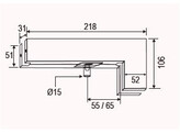 Piece de jonction avec pivot pour DT-100 et DT-125 - noir mat laque RAL 9005