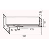 Contre-sabot d imposte avec pivot pour DT-100 et DT-125 - noir mat laque RAL 900