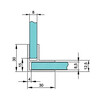 90  H-profiel 30x30 zwart geanodiseerd aluminium L 3000mm