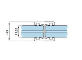 Profil H 180    joints pour epaisseur de verre 11 mm L 3000 mm noir anodise