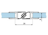 Set afdichtprofiel magnetisch 90  KP2909 voor glasdikte 8 mm L   2500 mm - zwart