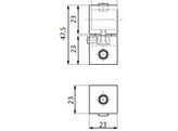 Stabilisatie 15x15 mm eindsteun vast met blindgat