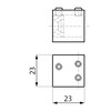 Stabilisateur rectangulaire 20x10 raccord tube-mur 90 