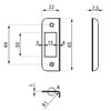 NUOVA PALERMO slotplaat horizontaal loopslot glasdikte 10 mm