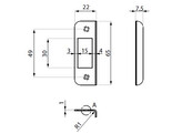 NUOVA PALERMO slotplaat horizontaal loopslot glasdikte 10 mm