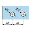 Serrure MAGNETIC - modele rectangulaire - trou de cylindre - naturel anodise