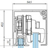 Schuifsysteem douche TERNO CLEAR- hoekinstap 990x990 mm