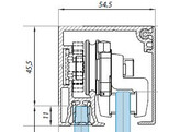 Schuifsysteem douche TERNO CLEAR- hoekinstap 990x990 mm