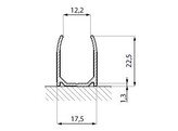 Profil en U 22 5x17.5x22 5 pour verre 6-10 mm  longueur 2300 mm