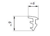 Enkele sealing Terno Clear vast paneel 8-10 mm - transparant