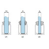 Enkele sealing voor 0801.D profiel  U1 voor glasdikte 10 mm