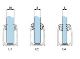 Enkele sealing voor 0801.D profiel  U1 voor glasdikte 10 mm