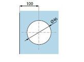 Komgreep modern o55 mm - RAL 9005 mat zwart