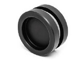 Bouton de porte circulaire diametre 55 mm - noir mat laque RAL 9005