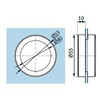 Komgreep modern o55 mm - rvs geborsteld