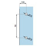 Poignee 120x70 mm pour porte coulissante