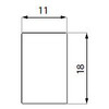 Capot d extremite pour profil U 18.5x12x18.5 mm