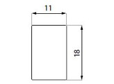 Capot d extremite pour profil U 18.5x12x18.5 mm