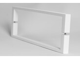 Paire de poignees SLIMLINE 400x20x10 inox 304 - blanc texture RAL 9016