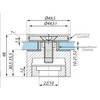 Afstandhouder verstelbaar O48 / 30 mm voor 12-21 52 mm glas