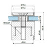 Afstandhouder verstelbaar O48 / 40 mm voor 12-21 52 mm glas