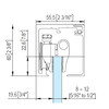 Fluido  70 kit muur/plafond 2000 mm - 2 softclose