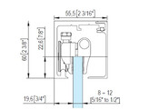 Fluido  70 kit muur/plafond 2000 mm - 2 softclose