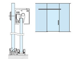 Kit Fluido  70 sur panneau en verre 2000 mm