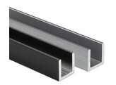 Aluminium U-profiel 15x15x15x2 mm L 3000 mm - rvs effect