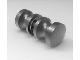 Paire de boutons 30 mm O gunmetal brosse