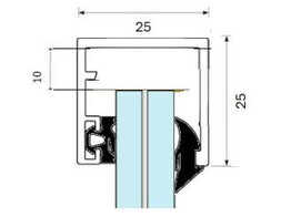 Kit profil de montage 25x25 avec accessoires pour verre 8 et 4.4.2