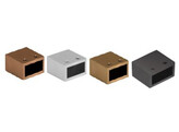Stabilisatie 20x10 mm muur/plafondaansluiting 90  - geborsteld koper