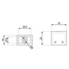Stabilisatie 20x10 mm muur/plafondaansluiting 90  - geborsteld koper